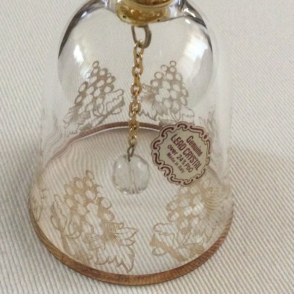 3/$10 | Vintage Genuine Lead Crystal Dinner Bell with Brass handle-made in Italy - Picture 2 of 7
